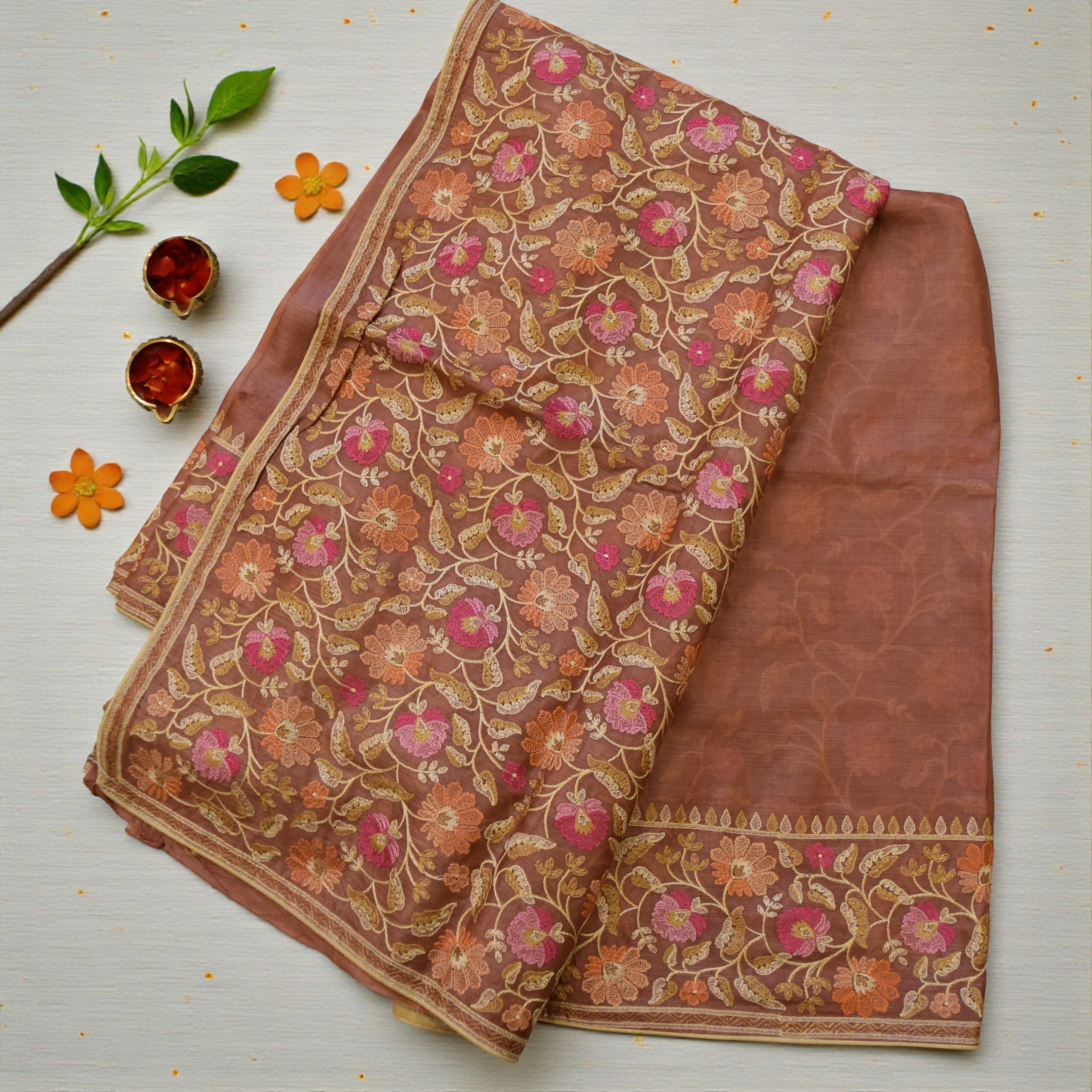 Katha Pitai work Saree