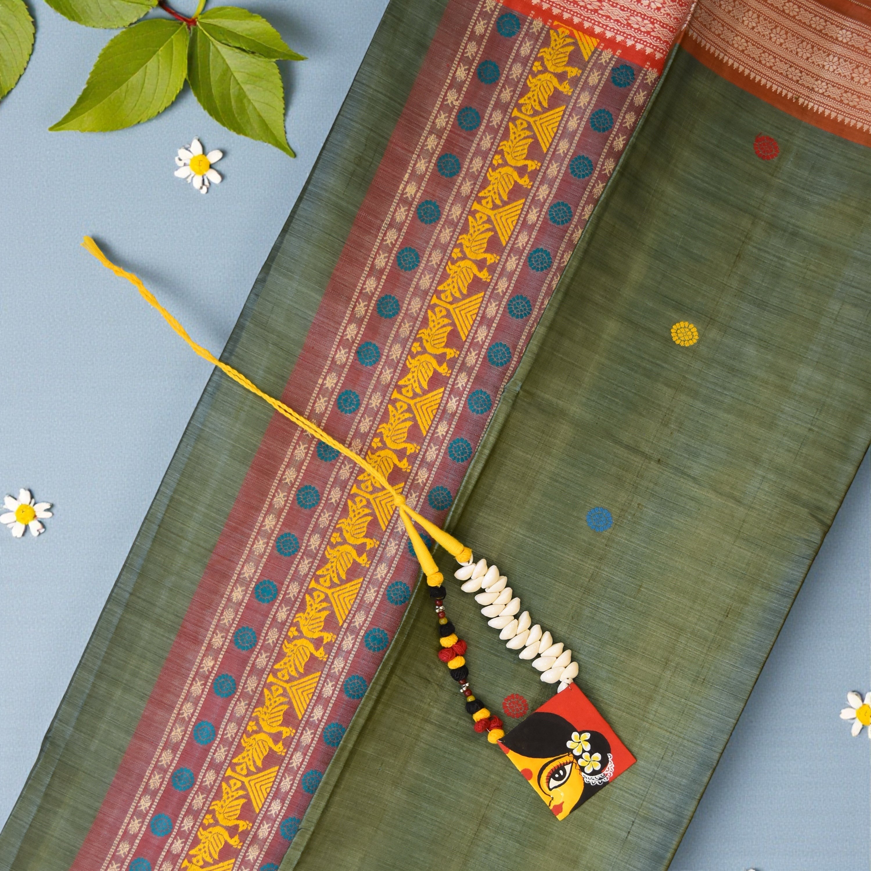 Green Kosa Dola bedi Saree