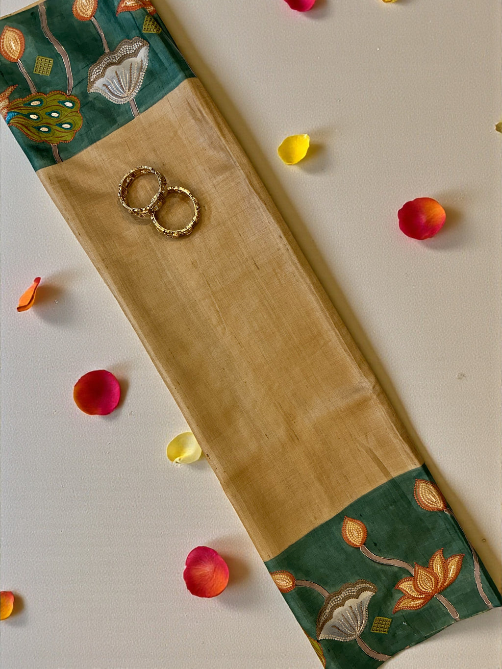 Peacock Katha pitai work Kosa saree